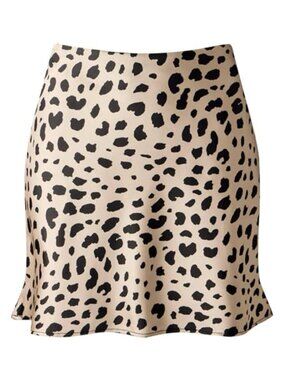 Satin Silk High Waisted Mini A-Line Skirt for Women